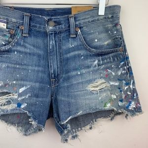 RALPH LAUREN — Distressed Denim Crosby Shorts NWT